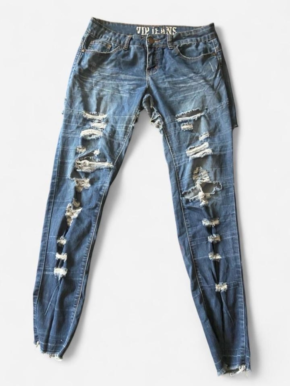 VIP Blue Ripped Skinny Jeans